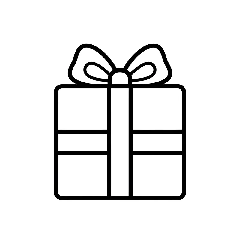 Geschenkbox zu Weihnachten zum Ausmalen