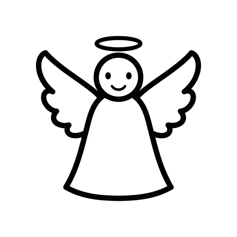 Weihnachtsengel zum Ausmalen