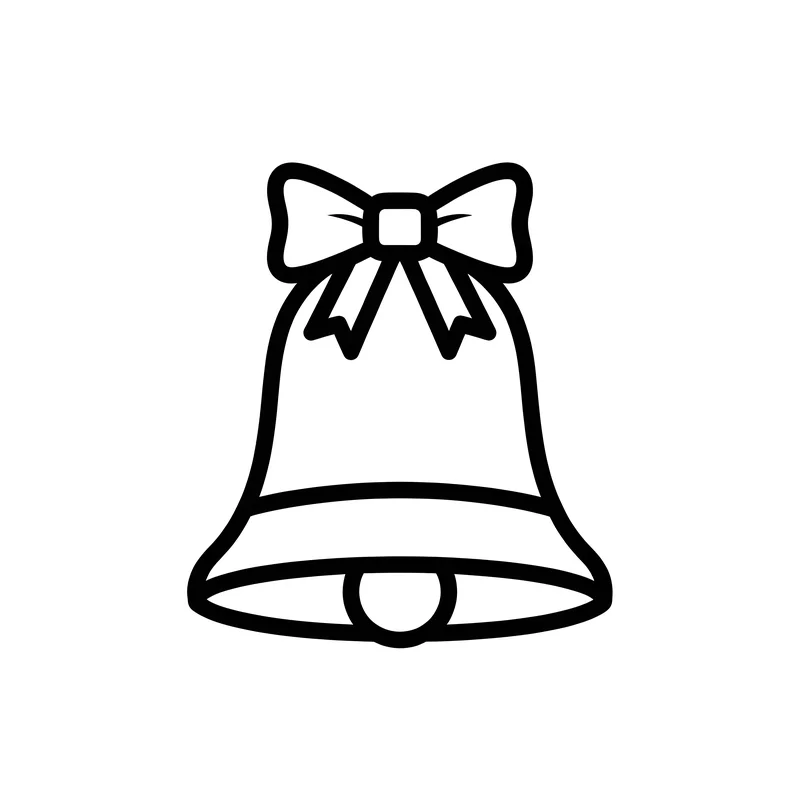 Weihnachtsglocke zum Ausmalen