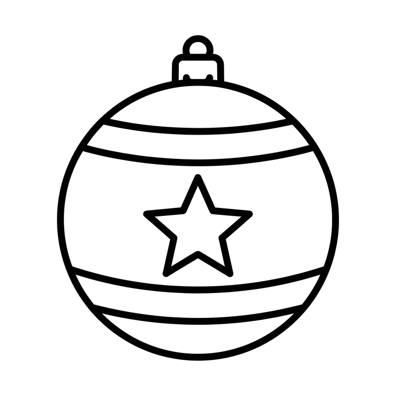 Weihnachtskugel zum Ausmalen
