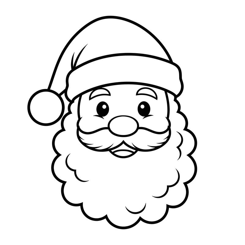 Weihnachtsmann zum Ausmalen