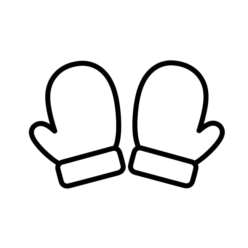 Winterhandschuhe zum Ausmalen