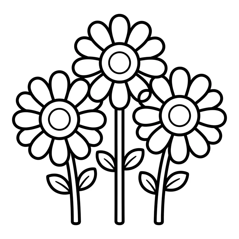 Gänseblümchen zum Ausmalen