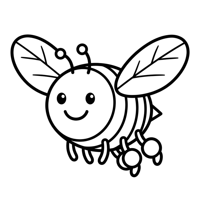 Fleißige Biene zum Ausmalen