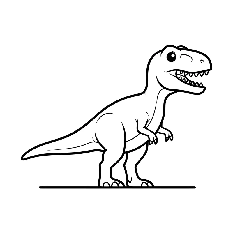 Allosaurus-Dinosaurier mit kräftigen Beinen zum Ausmalen