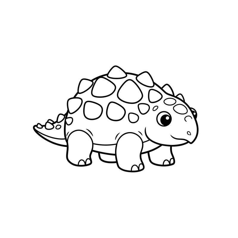 Ankylosaurus zum Ausmalen