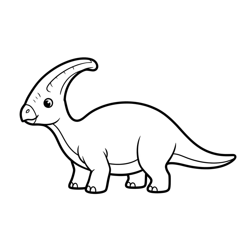 Parasaurolophus zum Ausmalen