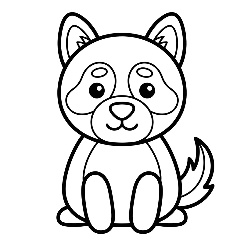 Süßer Husky Welpe – Husky Ausmalbild kostenlos