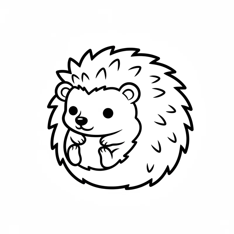 Süßer Babyigel zum Ausmalen