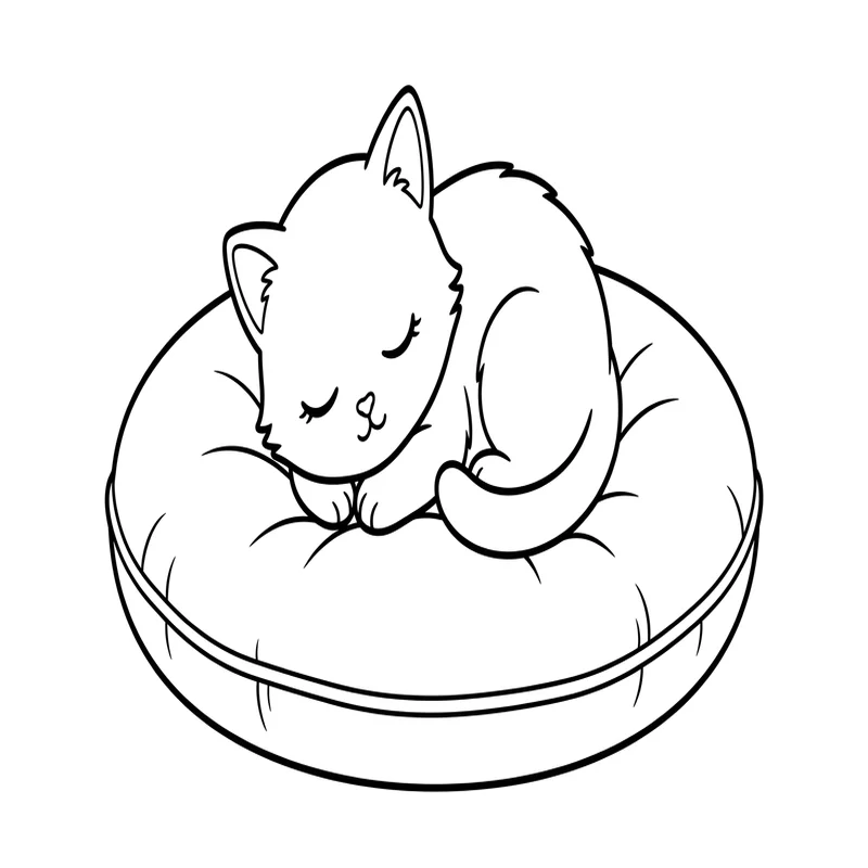 Baby Katze Ausmalbild – Katzenbaby und Kätzchen zum Ausmalen