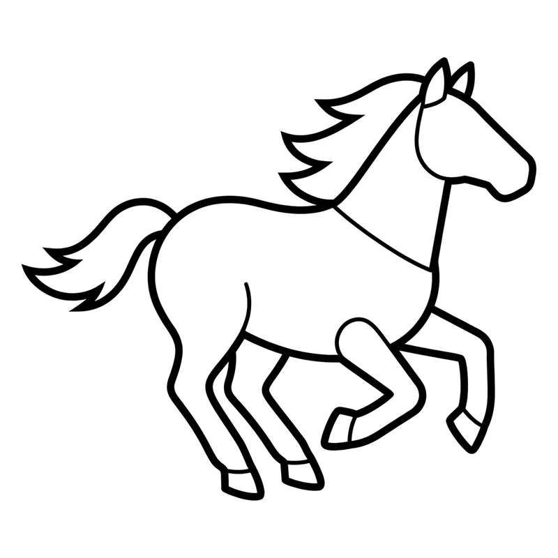 Galoppierendes Pony – Pony Ausmalbild kostenlos