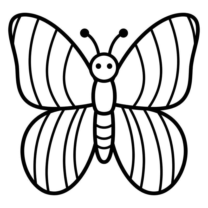 Großer Schmetterling zum Ausmalen