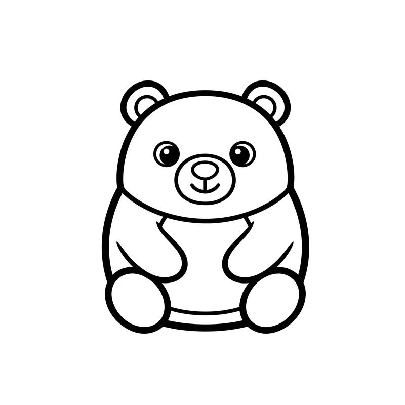 Bär im Zoo zum Ausmalen