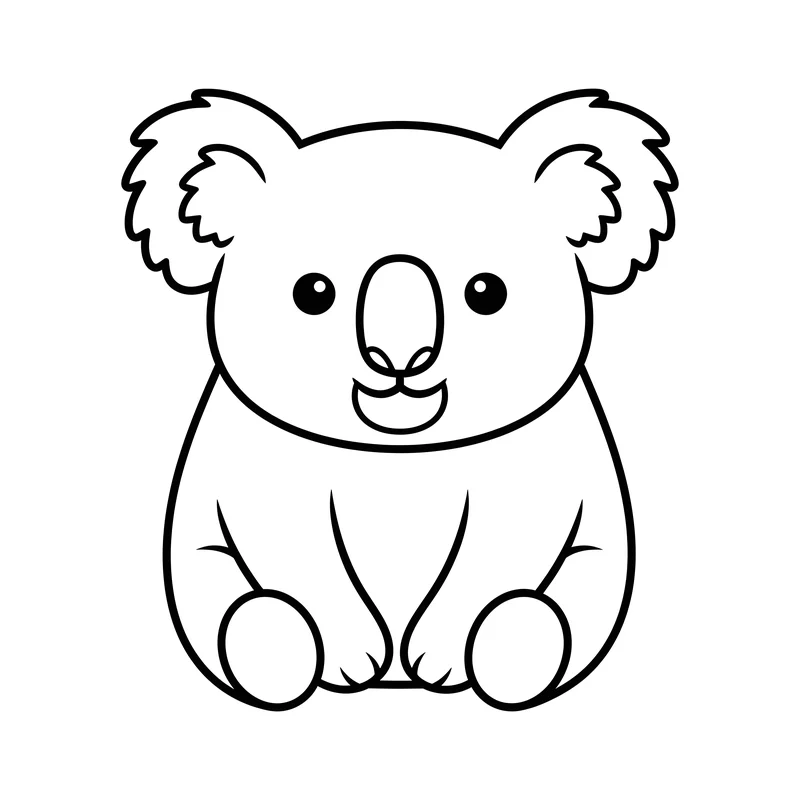 Koala im Zoo Ausmalbild für Kinder 3-5 Jahre