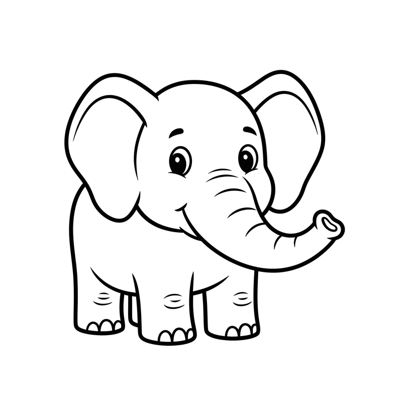 Zoo Elefant zum Ausmalen